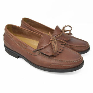 *Cole Haan Sz 9M Brown Leather Slip On Loafers